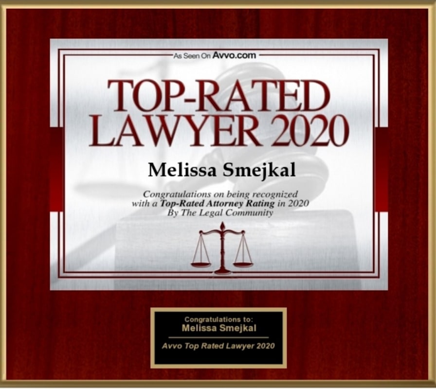 Avvo Top Rated Lawyer 2020 Melissa Smejkal