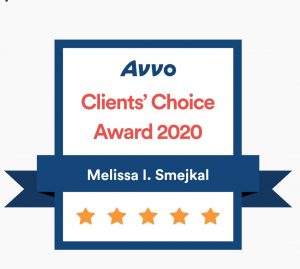 Avvo Client's Choice Award 2020 Melissa Smejkal